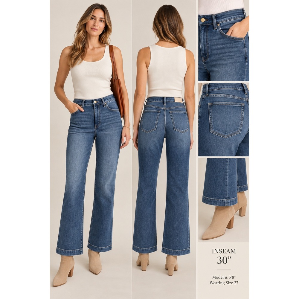 KUT From The Kloth Kelsey Jeans Womens 16 High Rise Fab Ab Ankle Flare NWT
